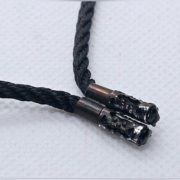 Pendant With Agate Fuchsia and Choker in Cord Black - Pendant Stone Semiprecious - Picture 7 of 9